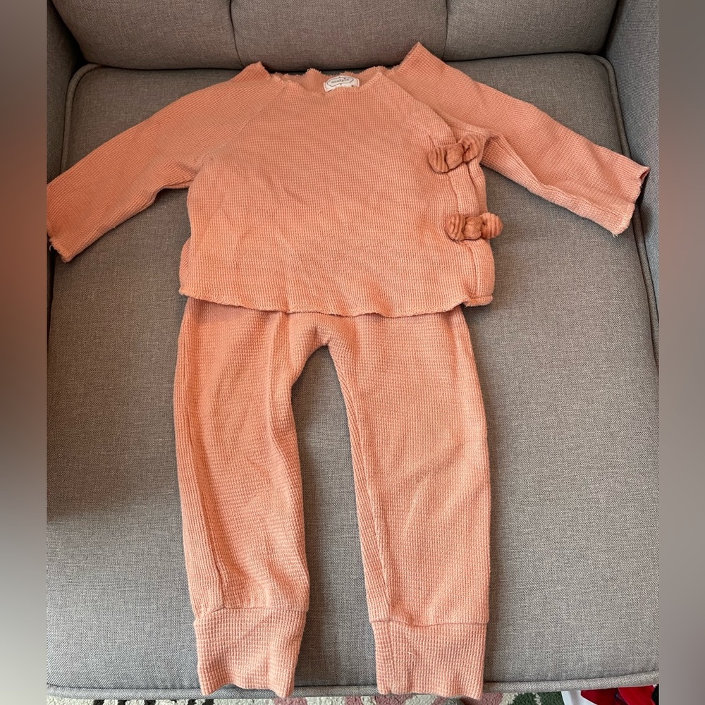 Mudpie Pink Top and Matching Pants Set- 9-12 Months